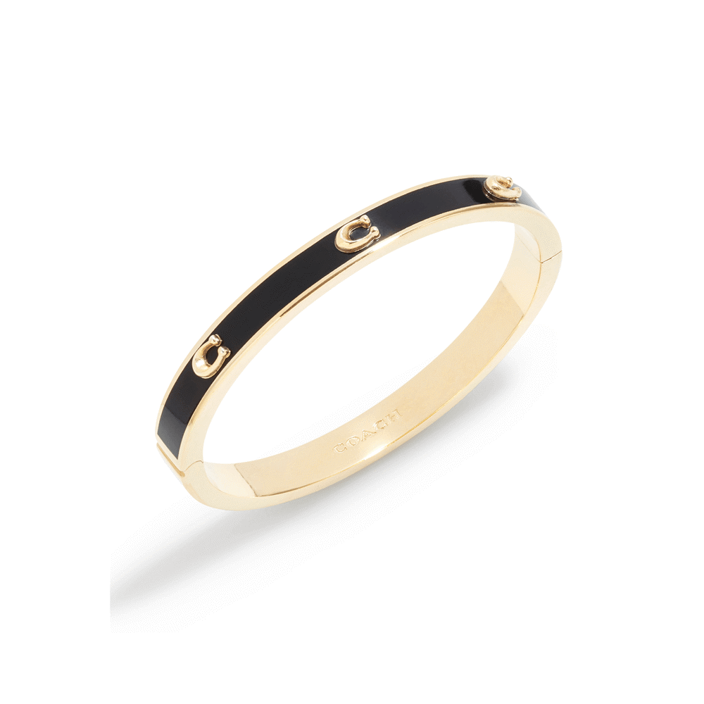 Coach C Enamel Hinged Black Bangle Jarrolds Norwich